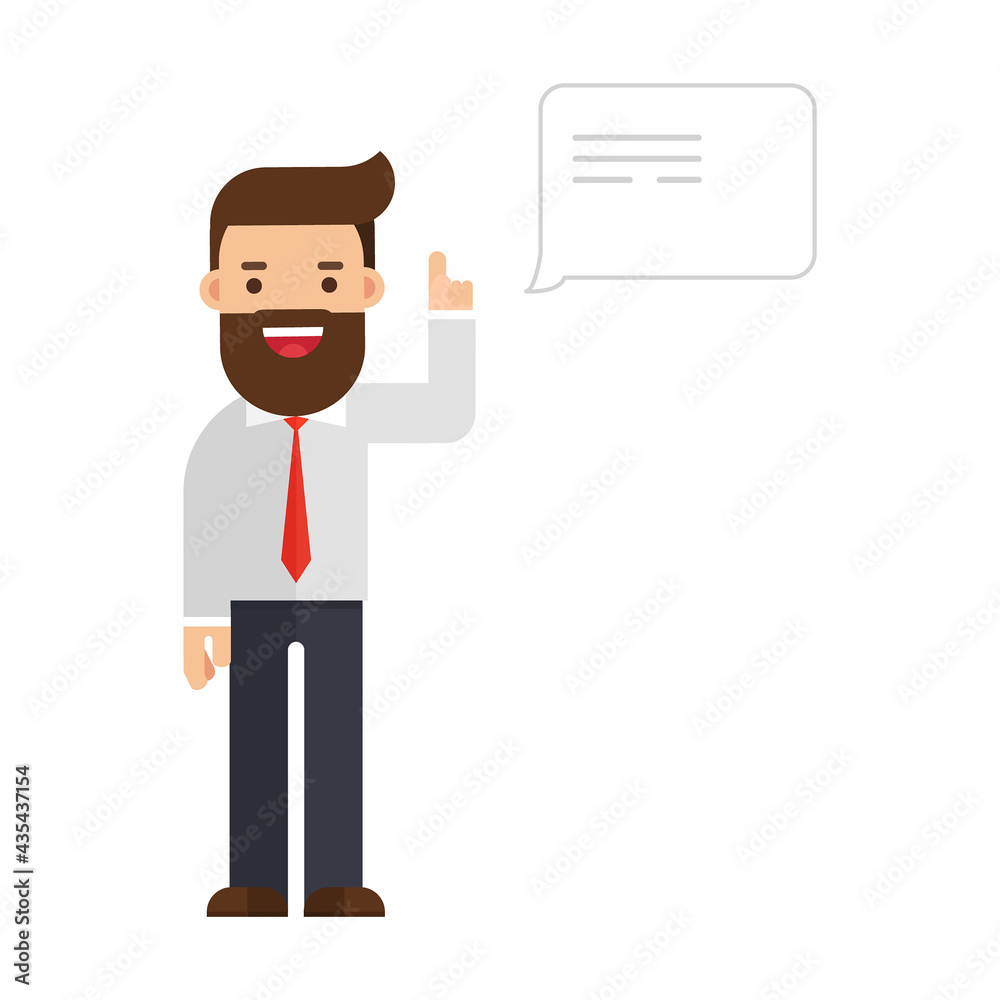 businessman speaking with speech bubble businessman speaking with speech bubble