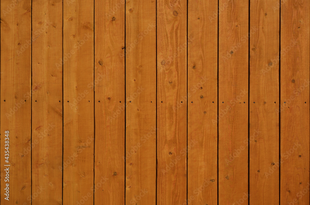 Naklejka premium Old brown rustic wood texture background, nailed wood deck surface with copy space