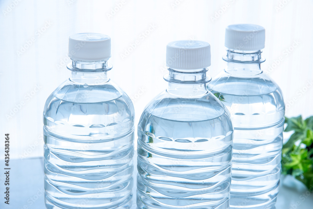 水の入ったペットボトル 水の入ったペットボトル