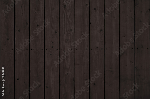 Old dark brown rustic wood texture background  nailed wood deck surface with copy space