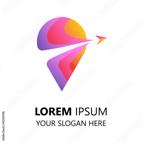 travel logo design template. simple modern style. travel illustration vector
