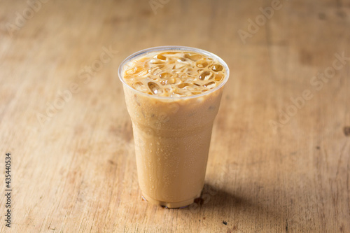 Cold Coffee On Wooden table