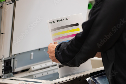 Color calibration test on copier