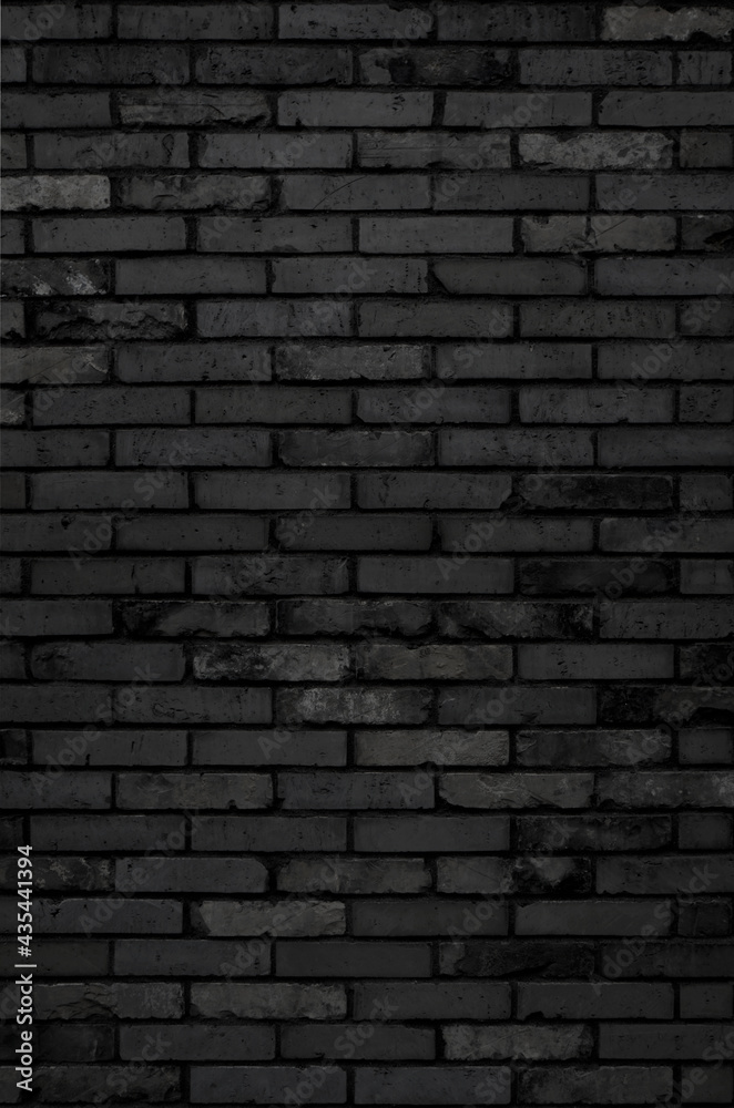 Black vintage grunge brick wall texture for background