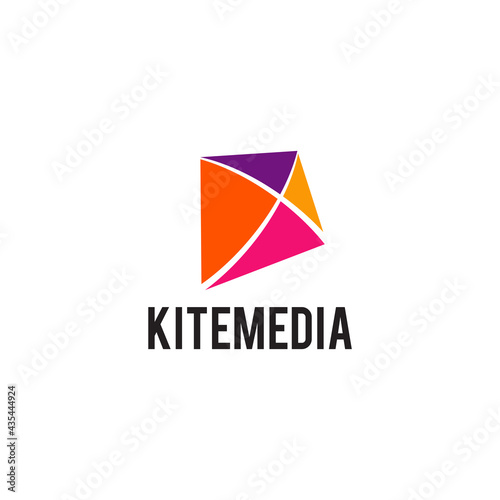 Kite icon logo design template
