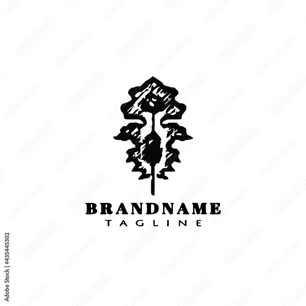 cute acanthus leaf logo ornament icon template vector illustration cute acanthus leaf logo ornament icon template vector illustration