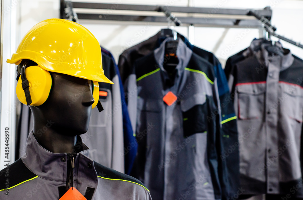 Fototapeta premium Work clothing for sale on the store