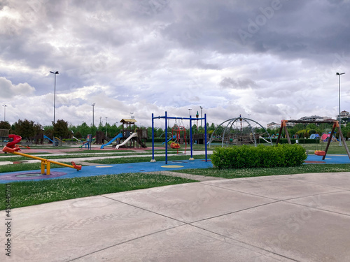 outdoor playground view in cloudy day © lotusstock