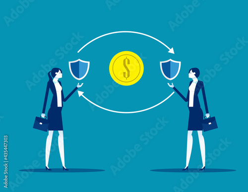 Peer to peer insurance model. P2P digital insurers service