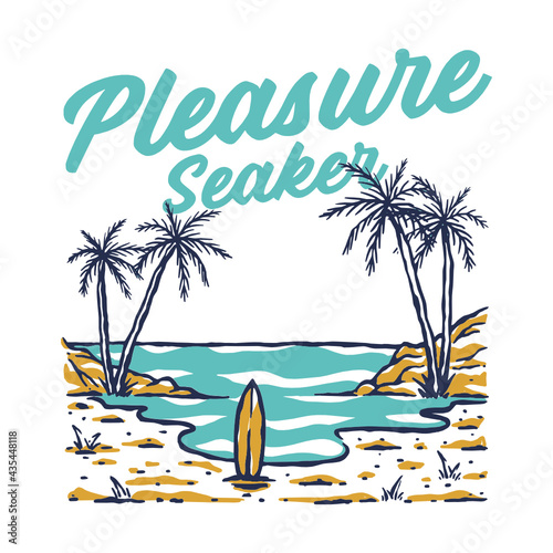 summer beach illustration