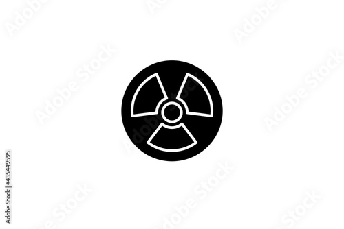 Radioactive symbol icon.  Vector illustration for graphic design, Web, UI, app.