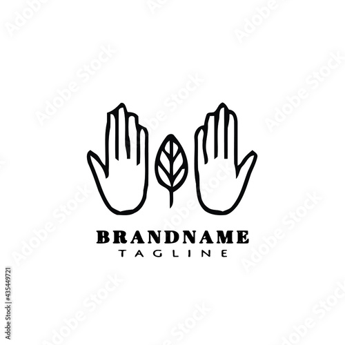 acupuncture hand logo icon design template vector illustration