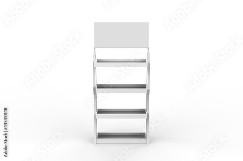 Fototapeta Naklejka Na Ścianę i Meble -  Display stand, retail display stand for product , display stands isolated on white background. 3d illustration