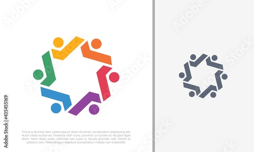 Global Community Logo Icon Elements Template. Community human Logo template vector. Community health care. Abstract Community logo 