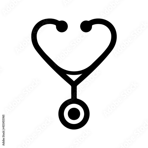 Stethoscope icon, vector and glyph