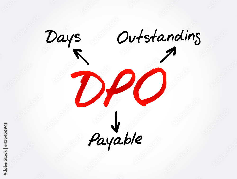 Fototapeta premium DPO - Days Payable Outstanding acronym, business concept background