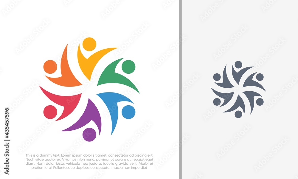 Global Community Logo Icon Elements Template. Community human Logo template vector. Community health care. Abstract Community logo	