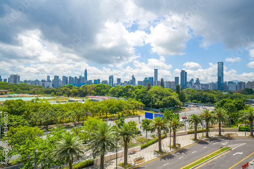 cityscape in the civic center district in Shenzhen  China