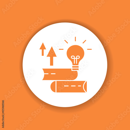 Personal development courses color glyph icon. Investing in yourself.