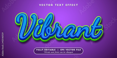 Text Effects 3D Vibrant, Editable Text Style