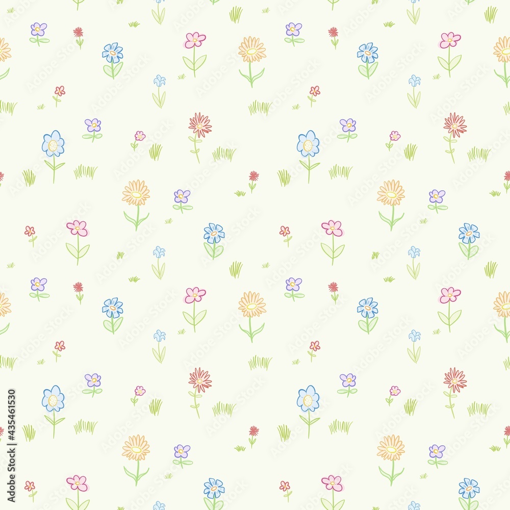 Hand drawn flower texture Hand drawn flower texture