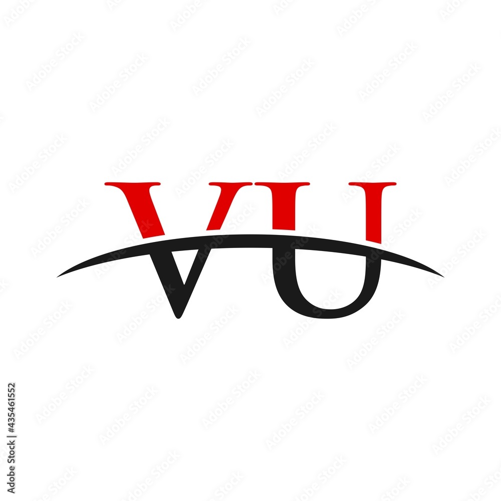 VU initial swoosh horizon, letter logo designs vector VU initial swoosh horizon, letter logo designs vector