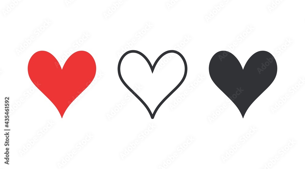 Heart icons vector illustration