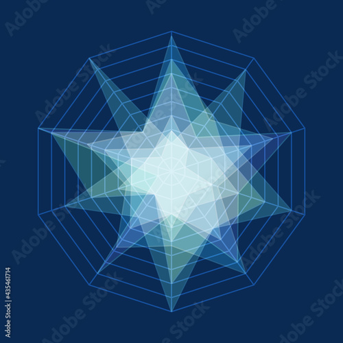 Spider Radar Chart Diagram image. Clipart image
