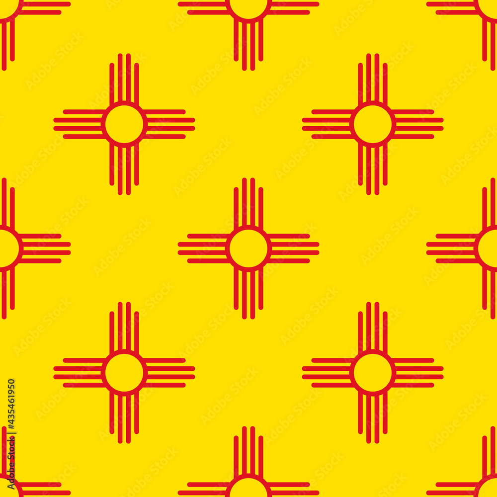 Zia Symbol Seamless Pattern. Clipart image Zia Symbol Seamless Pattern. Clipart image
