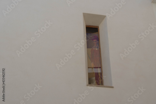 Ventana con arlequín en casa de Algar del Palància © Molinero de Gúdar