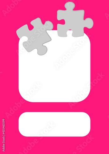 Vertical illustration format A4 - the design of the screen of the phone or tablet for inscriptions and photos