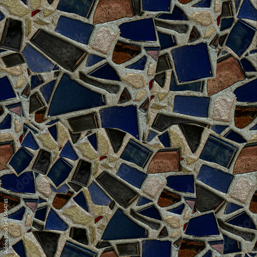 Schilderij op canvas 3d effect - abstract mosaic style pattern
