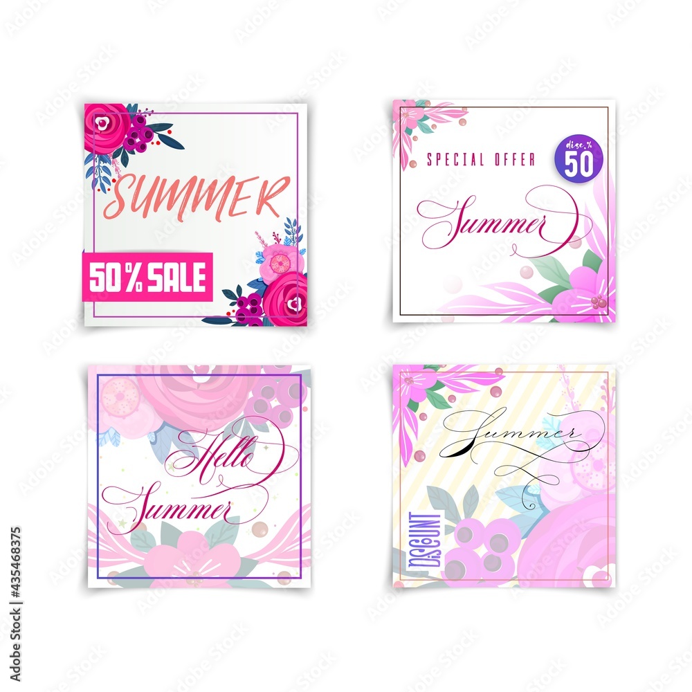 Summer banner, sale and discount for advertising. Summer banner, sale and discount for advertising.