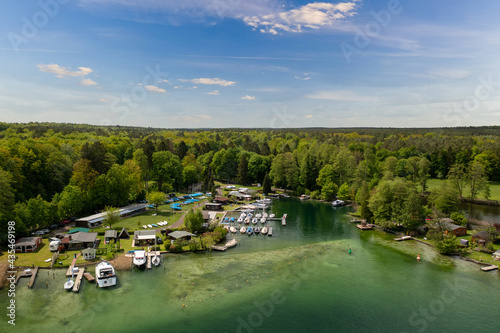 Aussicht auf den Werbellinsee mit Marina und Askanierturm photo