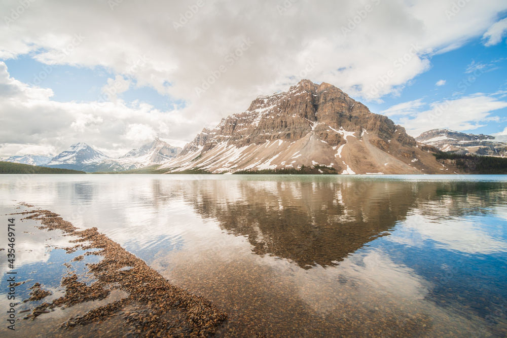 Crowfoot Mountain Reflected in Bow Lake