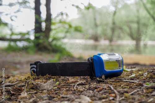 Headlamp on the bank of the Neberdzhaevsky reservoir