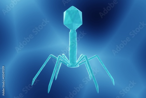 Bacteriophage, phage therapy illusration photo