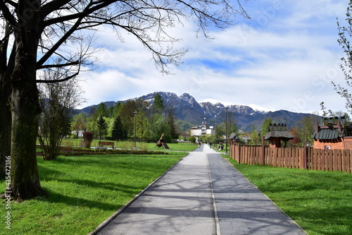 Zakopane, Rowien Krupowa, widok na Giewont, Tatry,  photo