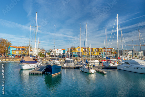 Sailboats at La Rochelle harbour Charente-Maritime on west Atlantic coast France