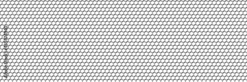 Abstract Black and White Structural Wall. Seamless Geometric Pattern. Hexagonal Stone Surface. Raster. 3D Illustration