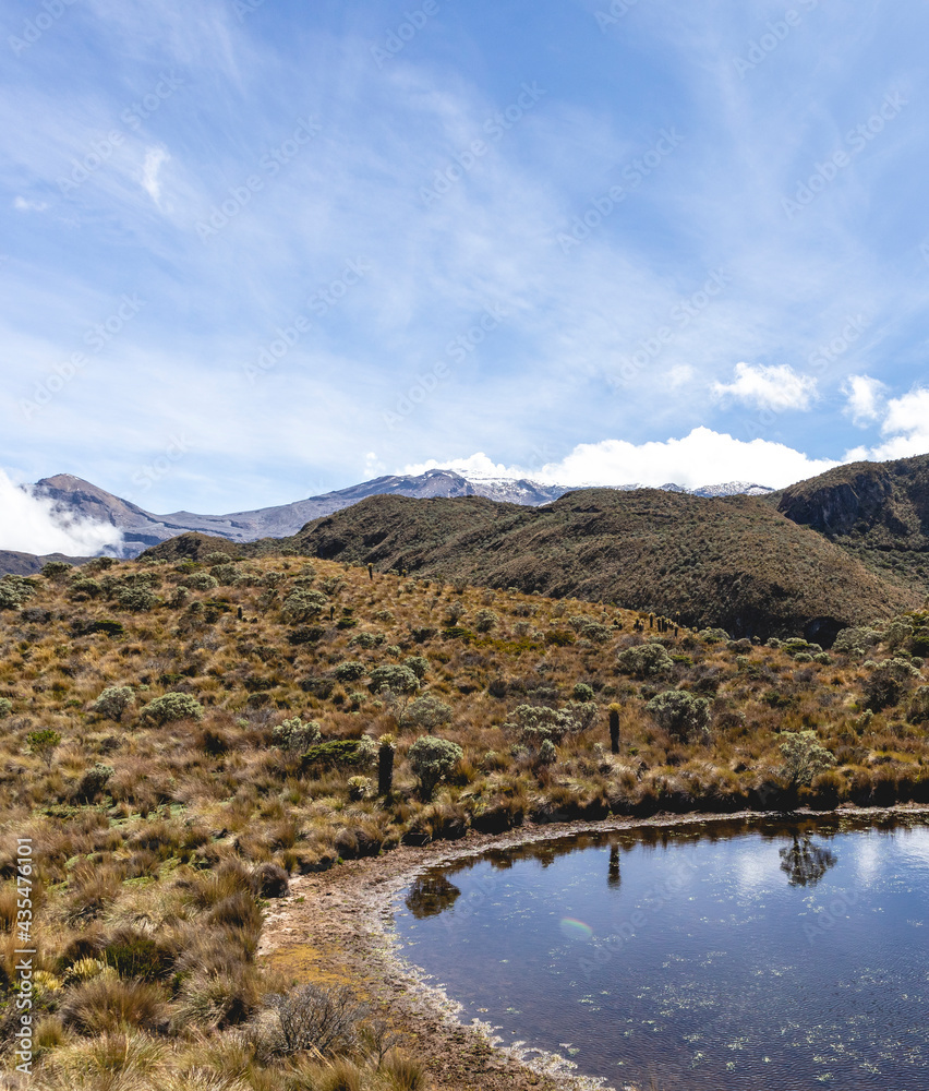 Landscapes of the Los Nevados National Natural Park in Manizales, Caldas, Colombia.	