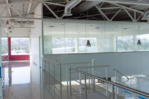 interior of an empty modern office or industrial workspace