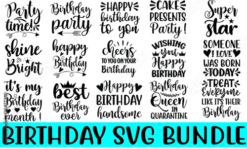 birthday svg bundle