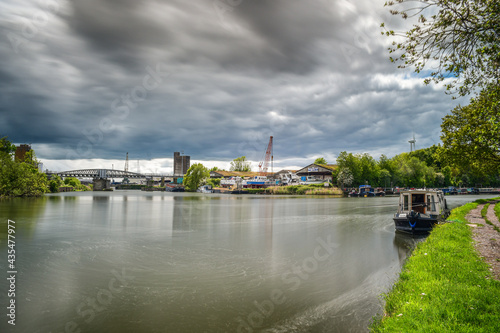 Industrial buildings at Sharpness Marina 