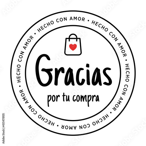 etiqueta gracias por tu compra producto hecho a mano	