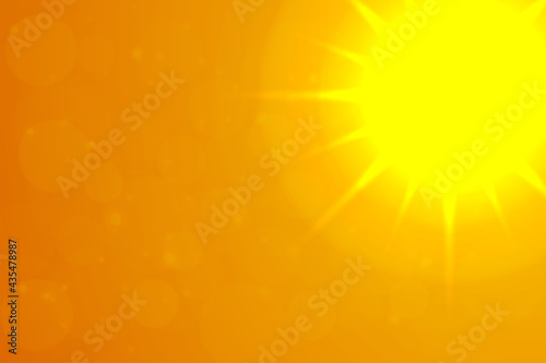 Sunny summer background with sun