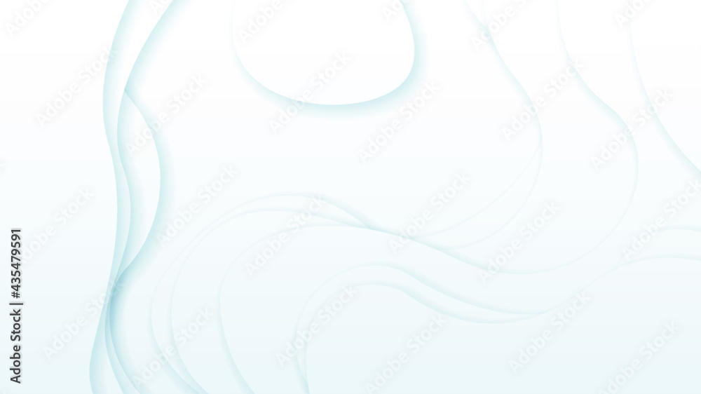 White Abstract Wavy Paper Cut Background with Shadows, Vector. Modern Design Objects White Abstract Wavy Paper Cut Background with Shadows, Vector. Modern Design Objects