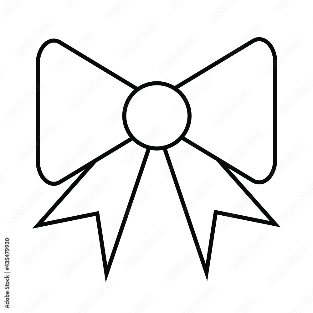 Thin line bow vector icon on a white background. Fully editable and royalty-free. Thin line bow vector icon on a white background. Fully editable and royalty-free.