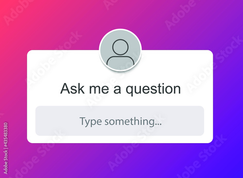 Ask me question social media instagram sticker, template icon, user interface question button stories social media design, vector illustration 