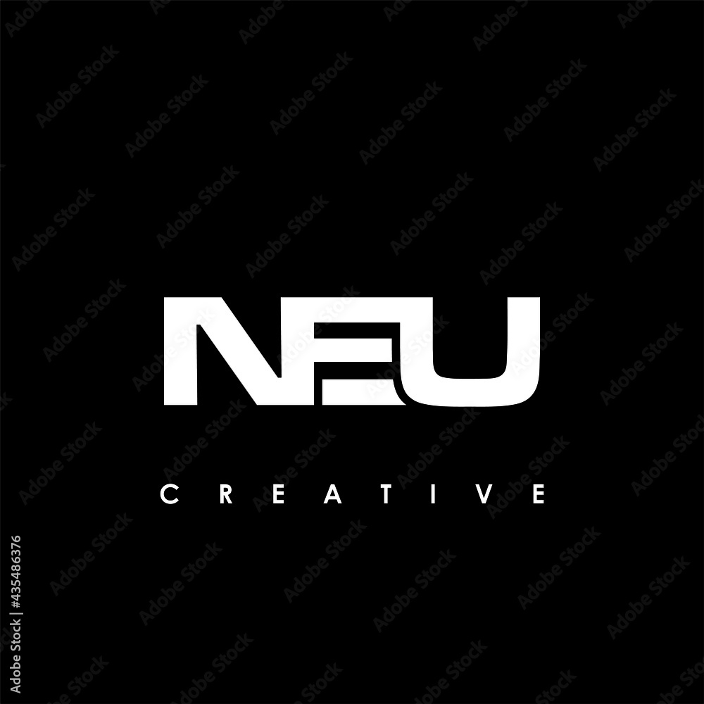 NEU Letter Initial Logo Design Template Vector Illustration